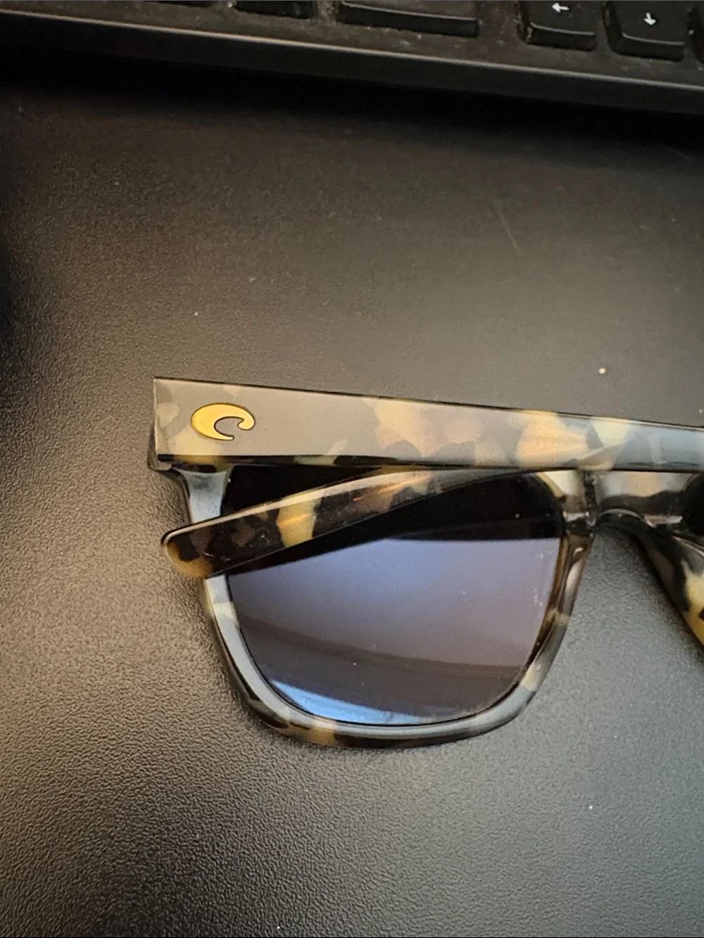 Costa Tortoise Frame Sunglasses with Blue Lenses